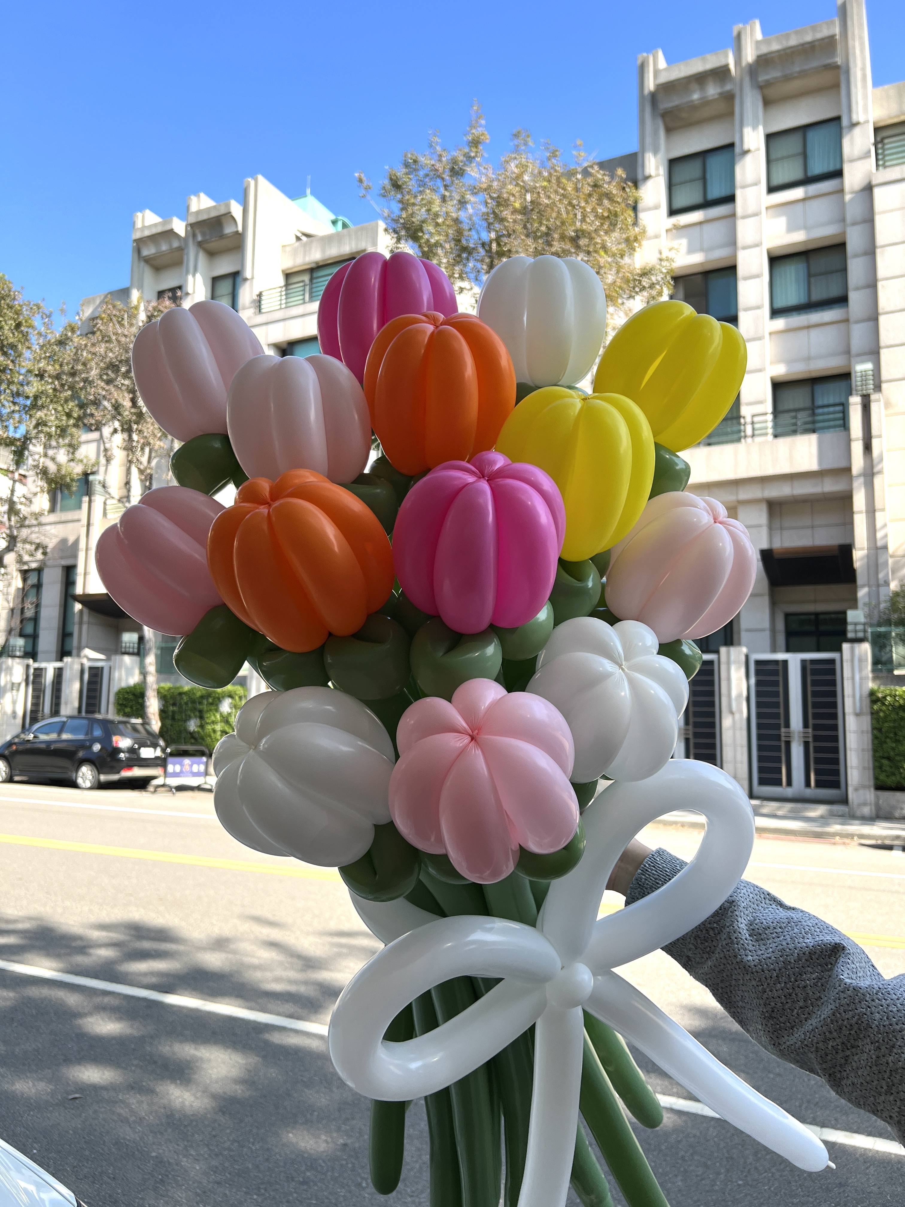 氣球花束,氣球鬱金香,鬱金香花束