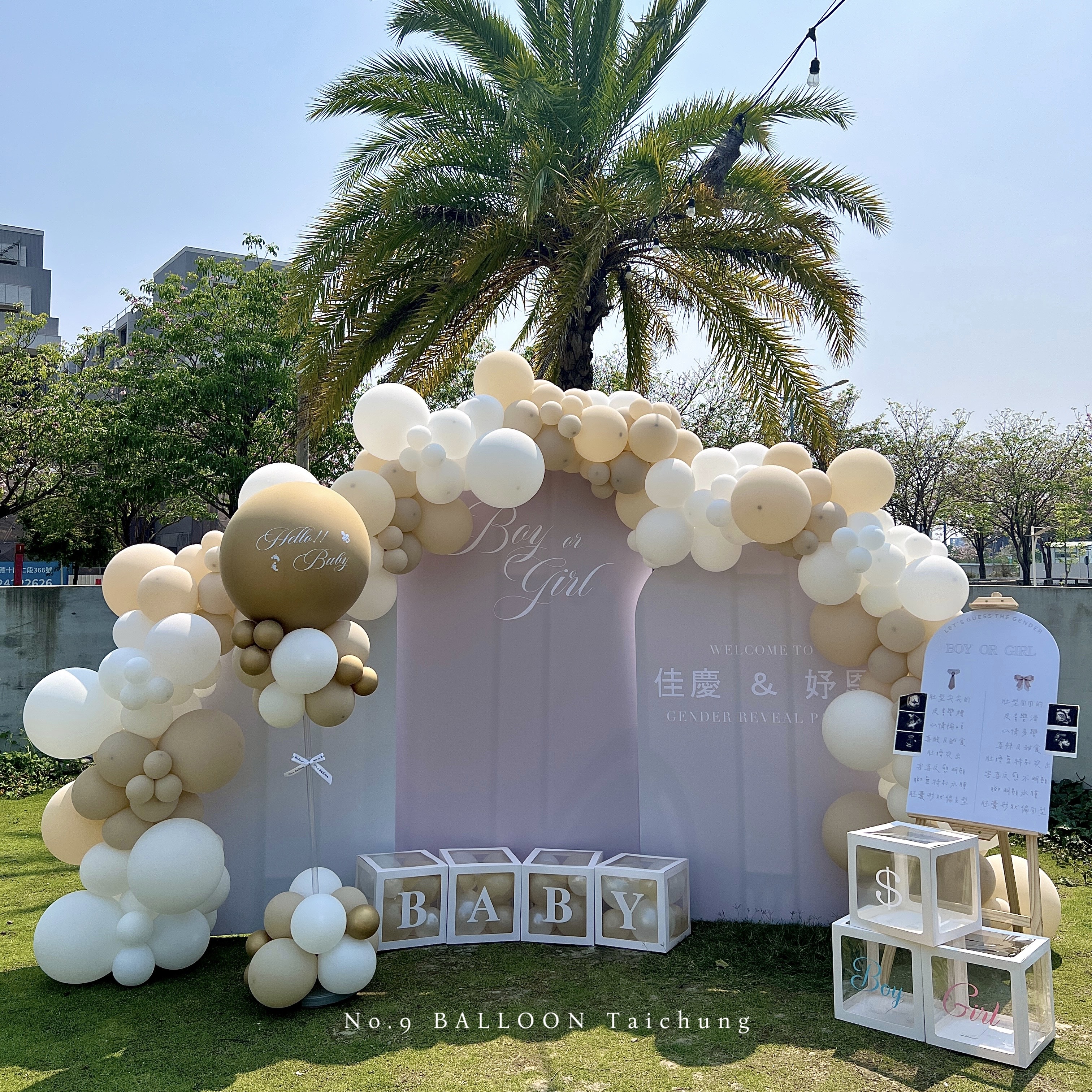 性別派對佈置,性別揭曉氣球,性別氣球佈置
